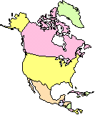 Carte Amérique du Nord
